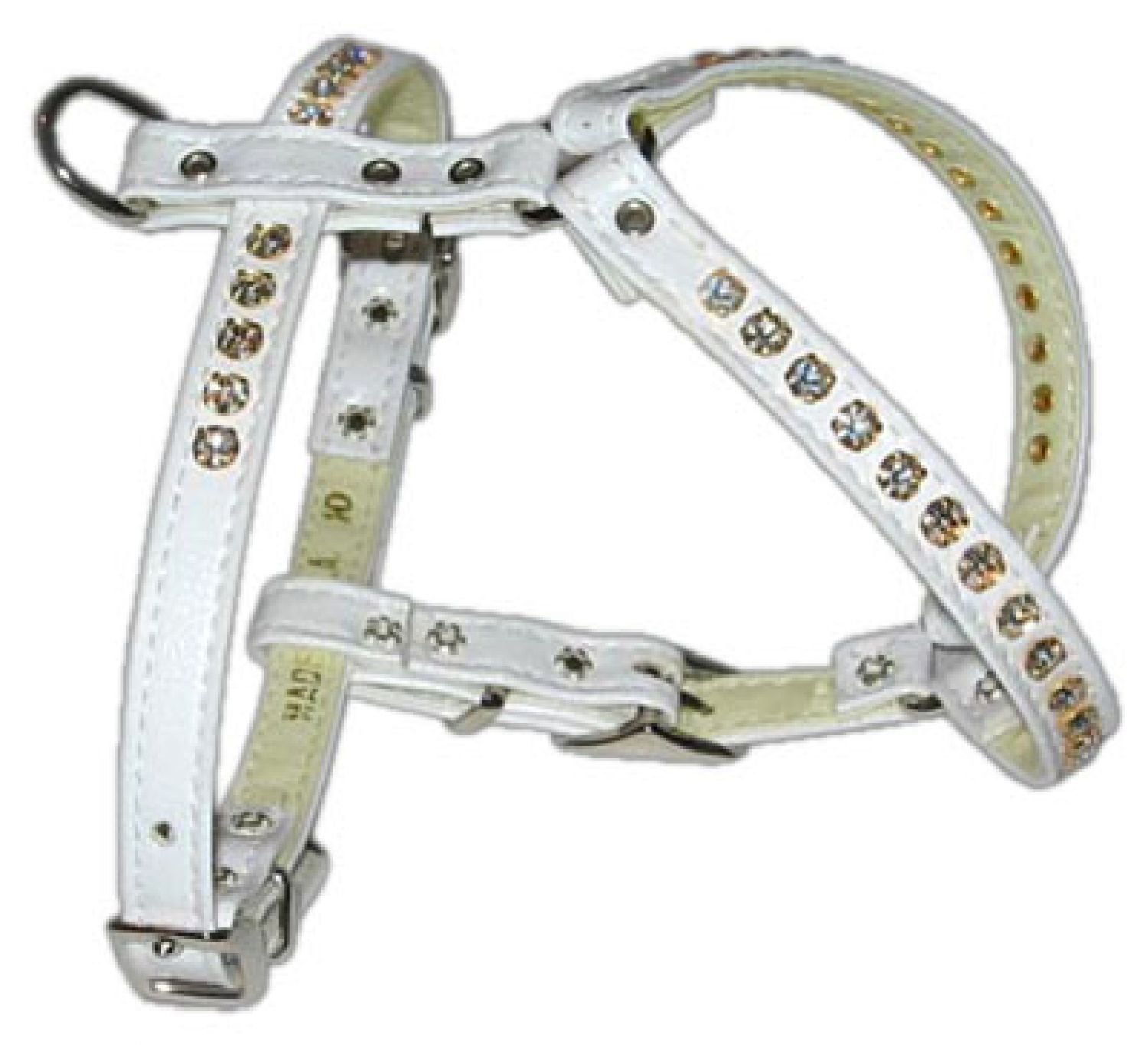 Jeweled White & Clear Pet Comfort Harness for Dogs & Puppies - Soft & Adjustable for Walks, Travel & Outdoor Adventures