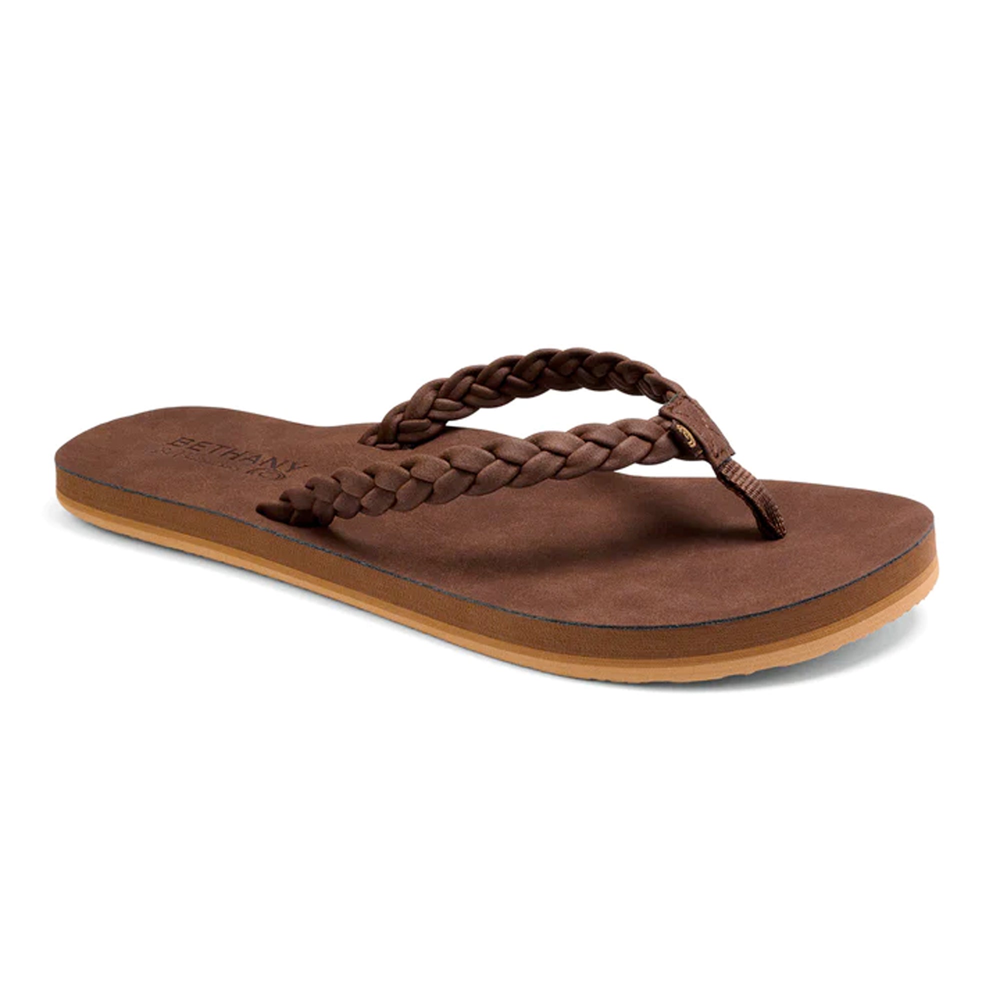 Cobian Bethany Braided Pacifica Women's Sandals - Comfortable Chocolate Brown Beach Sandals for Summer, Walking, Vacation & Outdoor Activities
