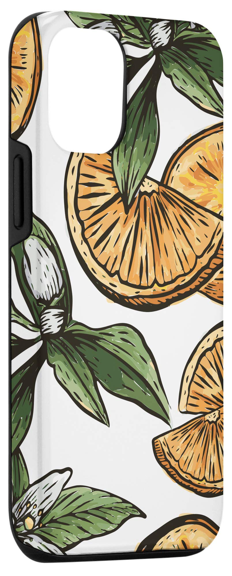 iPhone 12/12 Pro Case with Vibrant Citrus Flower Design - Durable Protective Cover for Everyday Use, Work & Travel