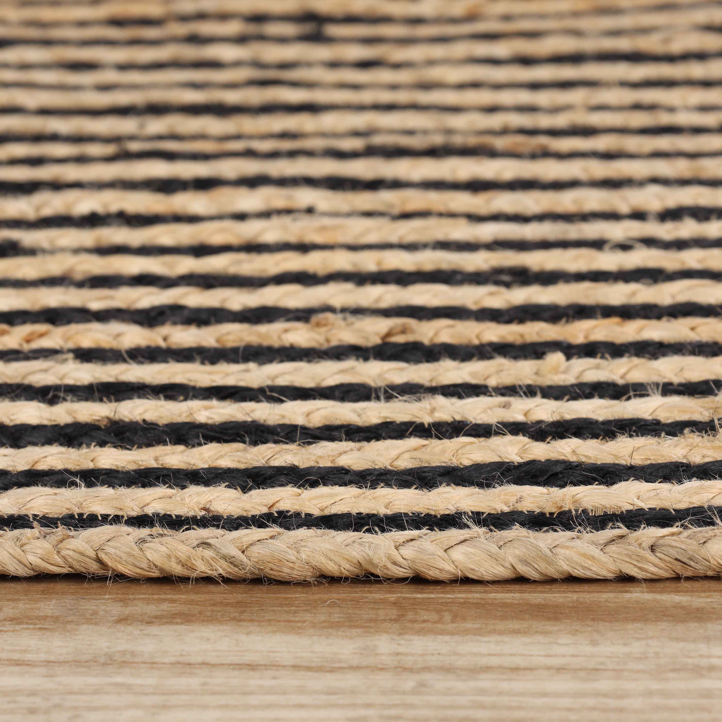 Braided Jute Reversible Handwoven Rug - Natural Fiber Indoor/Outdoor Area Rug for Living Room, Bedroom, Patio & Deck - Eco-Friendly Home Decor