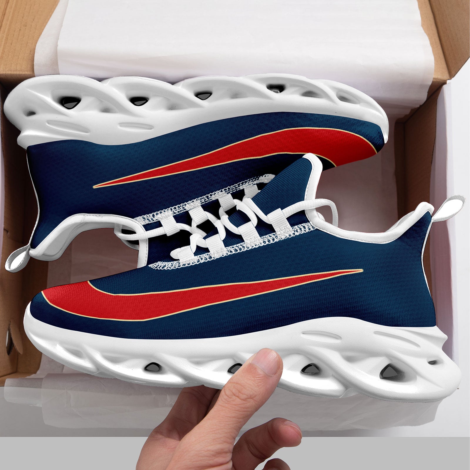 Custom Maxsoul Personalized Sneakers - Breathable Lightweight Running Shoes for Men & Women - Perfect for Gym, Workout & Casual Wear (Model FN003 E020109)