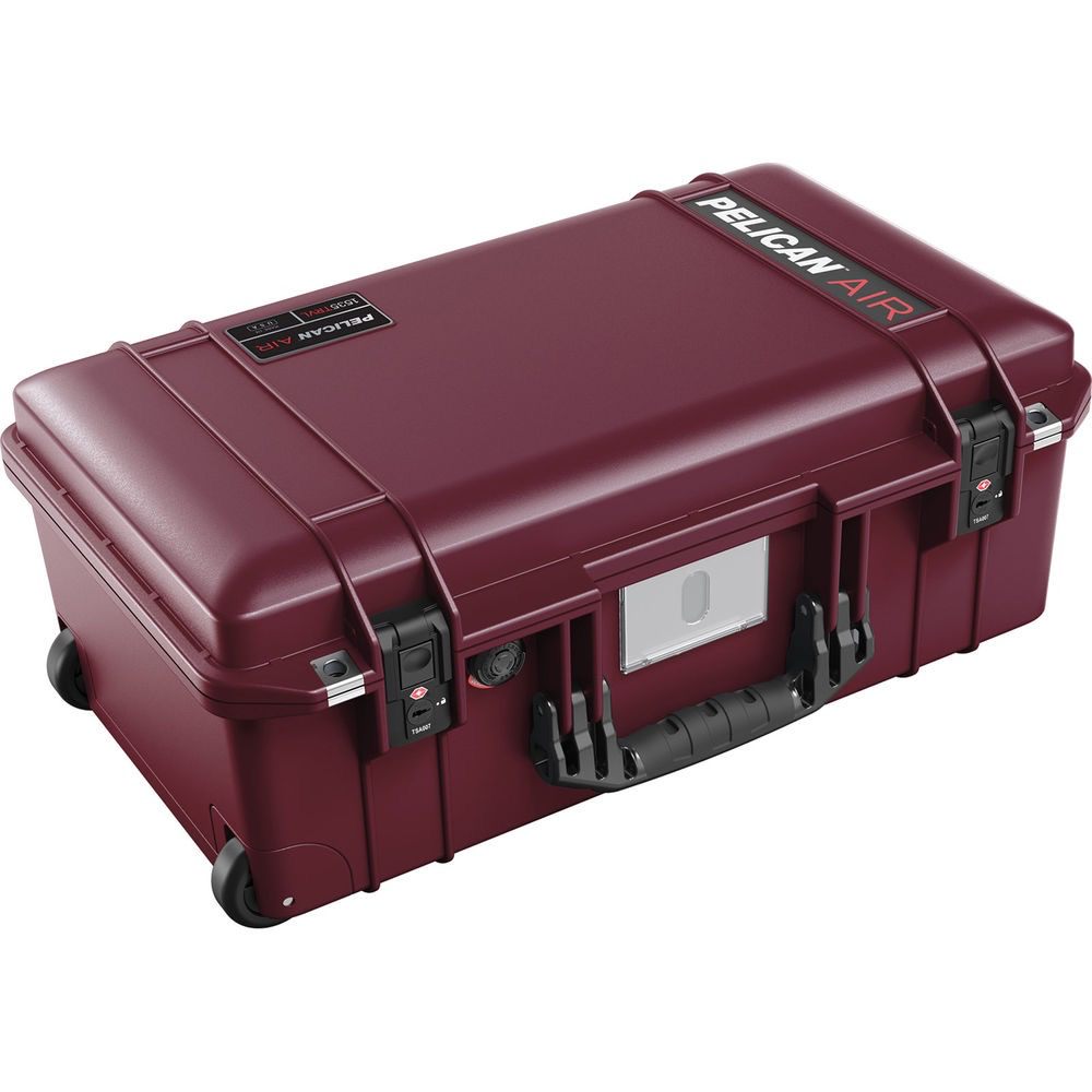 Pelican 1535TRVL Wheeled Carry-On Case with Lid Organizer & Packing Cubes - Oxblood Red | Durable Travel Luggage for Business Trips & Adventure Vacations