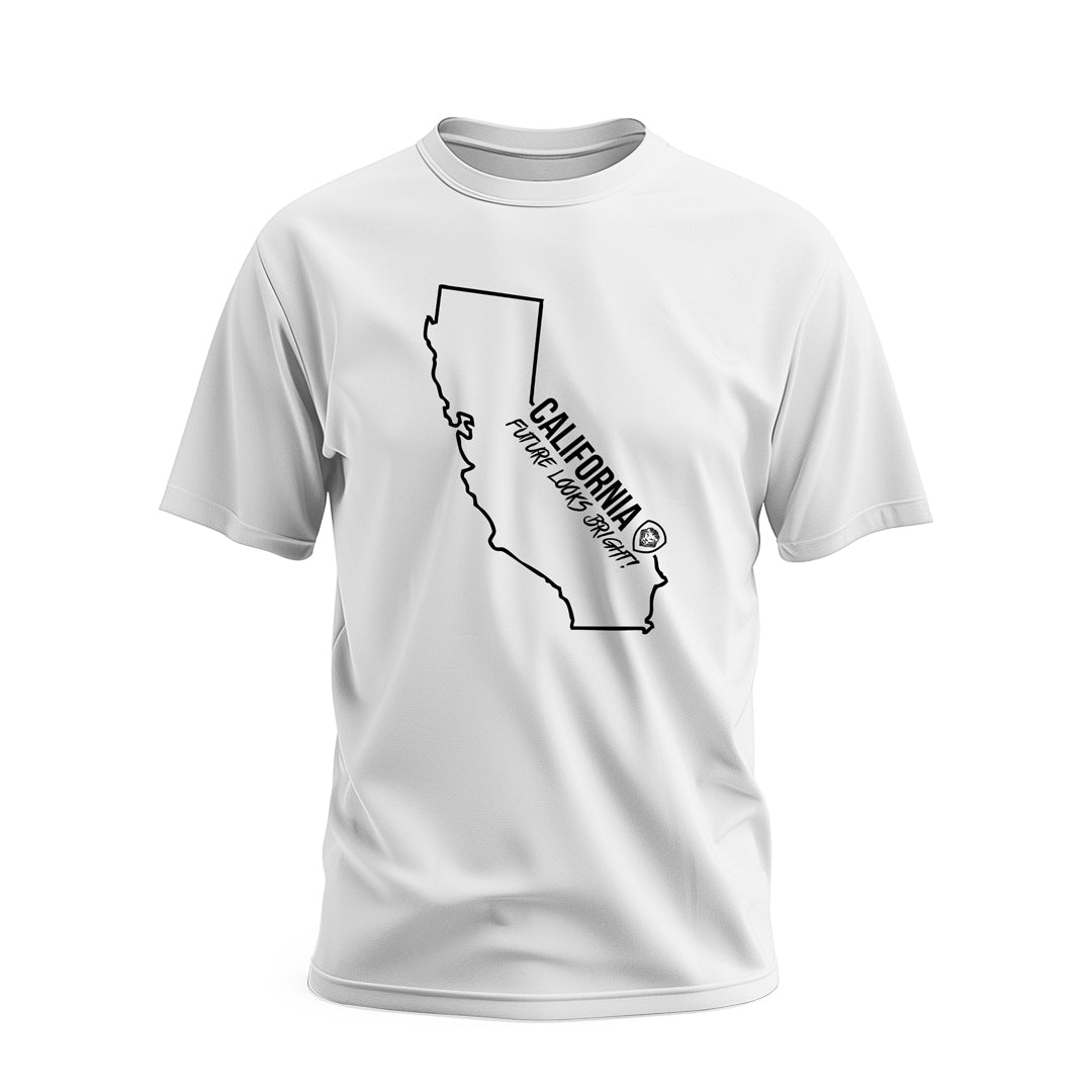 Future Looks Bright California State Short Sleeve T-Shirt - Comfortable Cotton Tee for Men & Women - Perfect for Casual Wear, Beach Outings & Summer Vacations
