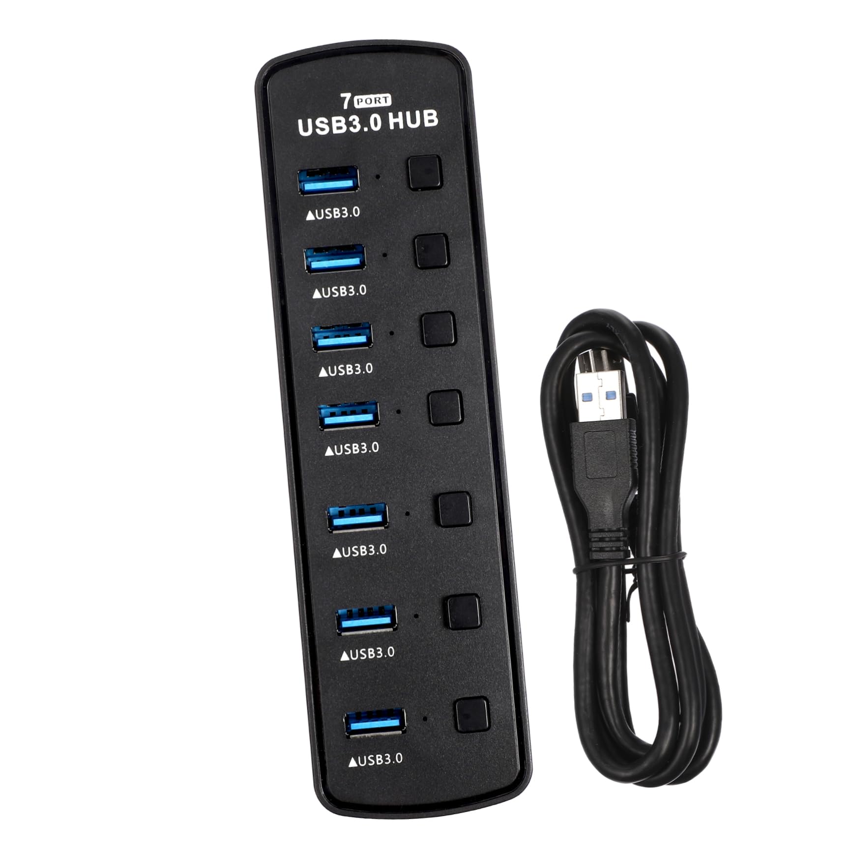 ABOOFAN 7-Port USB 3.0 Hub with Fast Data Transfer - Compact USB Splitter for Laptop, PC, MacBook - Perfect for Home Office, Gaming & Charging Multiple Devices