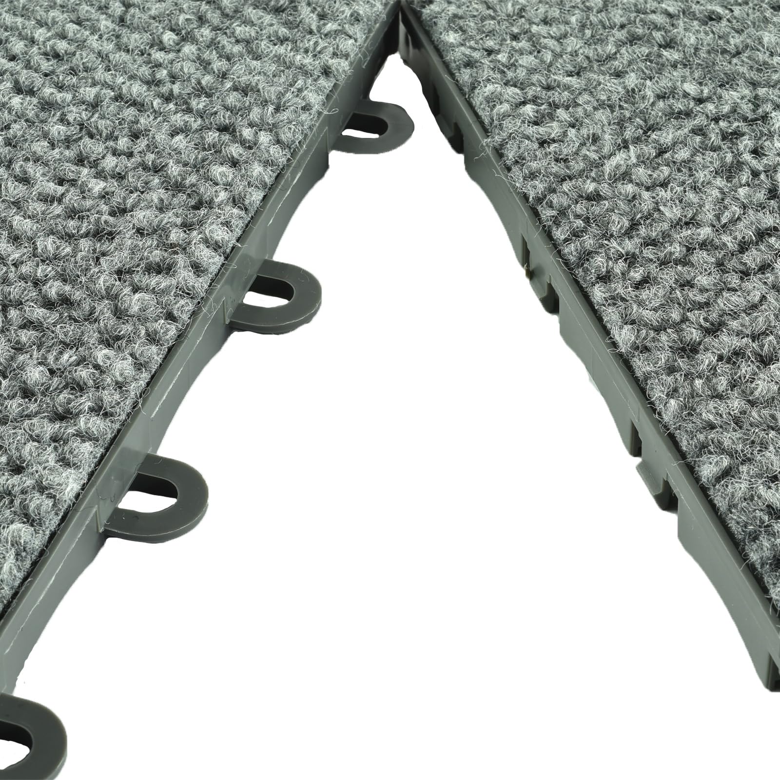 Greatmats Interlocking Carpet Tiles 1x1 Ft Modular Flooring - 20 Pack Gray Square Tiles for Home Gym, Office, Basement & Playroom Flooring