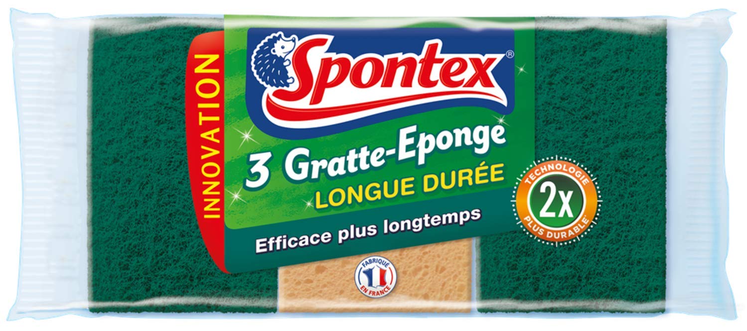 Spontex Premium Kitchen Sponges - Heavy Duty Scrub Sponges for Dishes, Cleaning & Stain Removal - Durable & Absorbent Sponge for Home, Kitchen & Bathroom Use