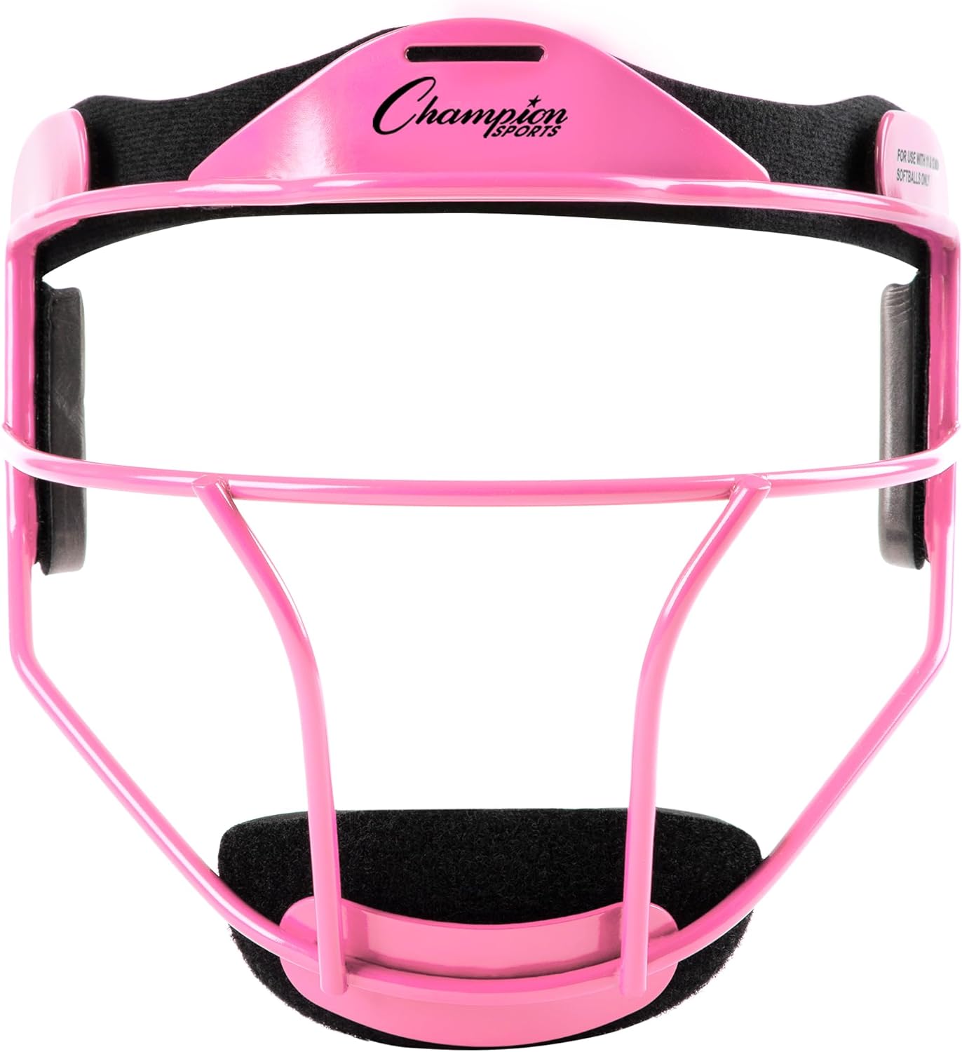 Champion Sports Steel Softball Face Mask - Pink One Size Fits All (OSFA) - Protective Gear for Softball Players & Coaches - Perfect for Training, Games & Safety Practice