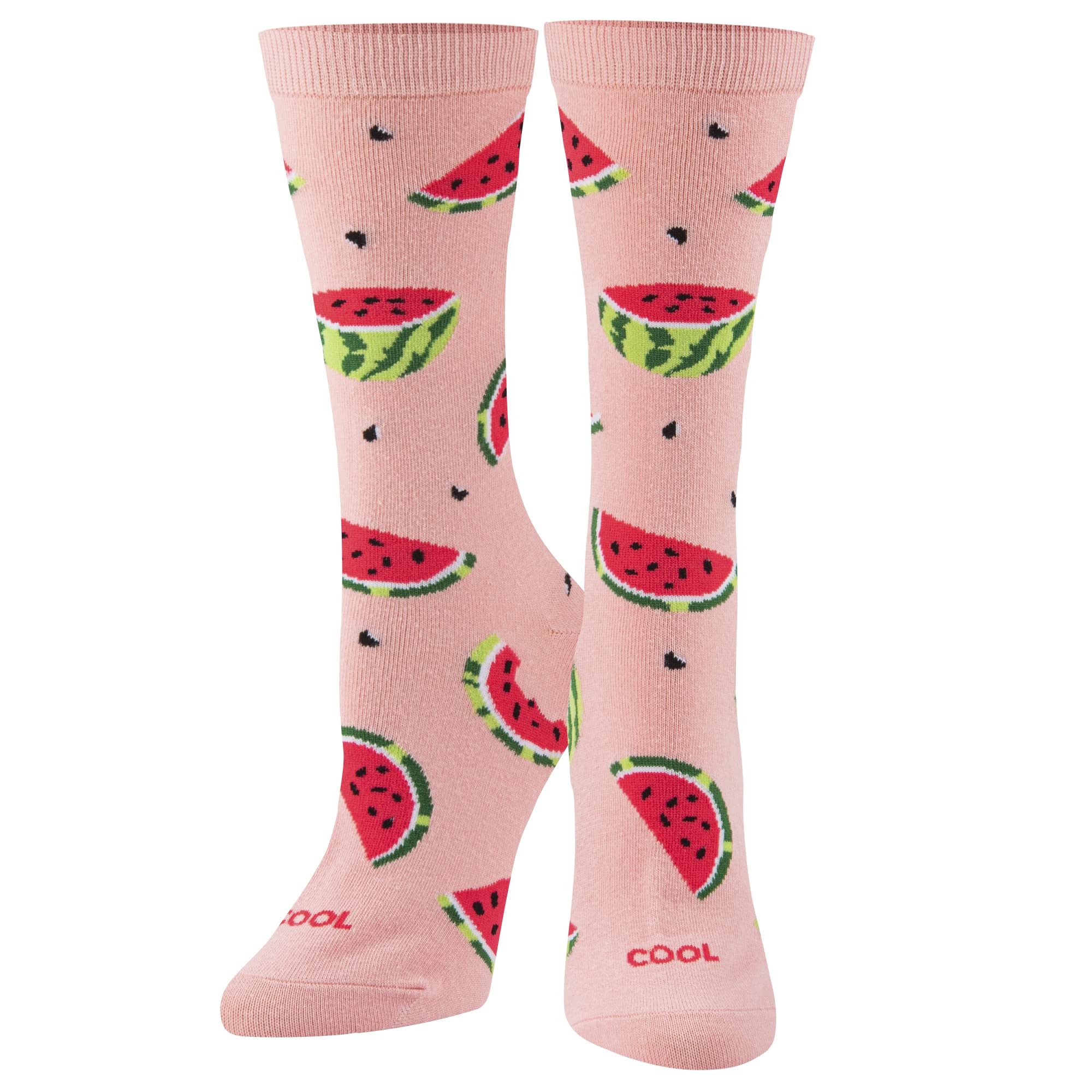 Fun Fruit Print Crew Socks for Women - Cute Novelty Cotton Socks - Perfect for Casual Wear, Gifts & Everyday Fashion