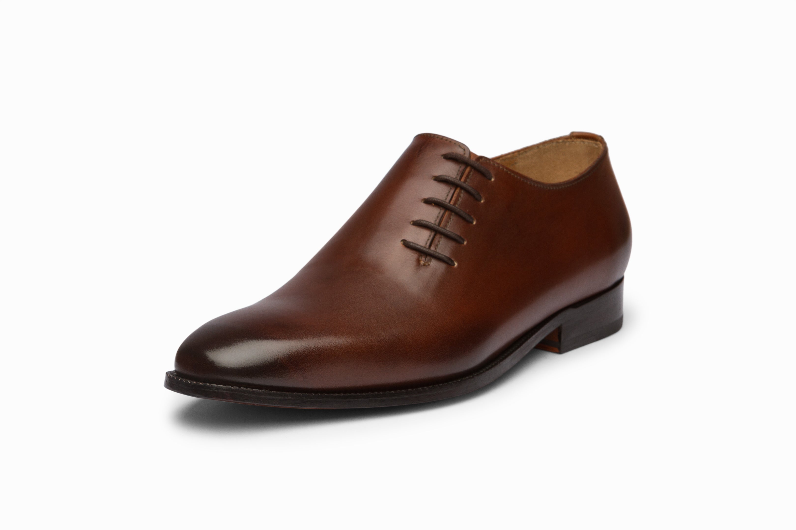 Premium Wholecut Oxford Dress Shoes for Men - Side Lacing Detail in Rich Brown Leather | Formal Business & Wedding Attire