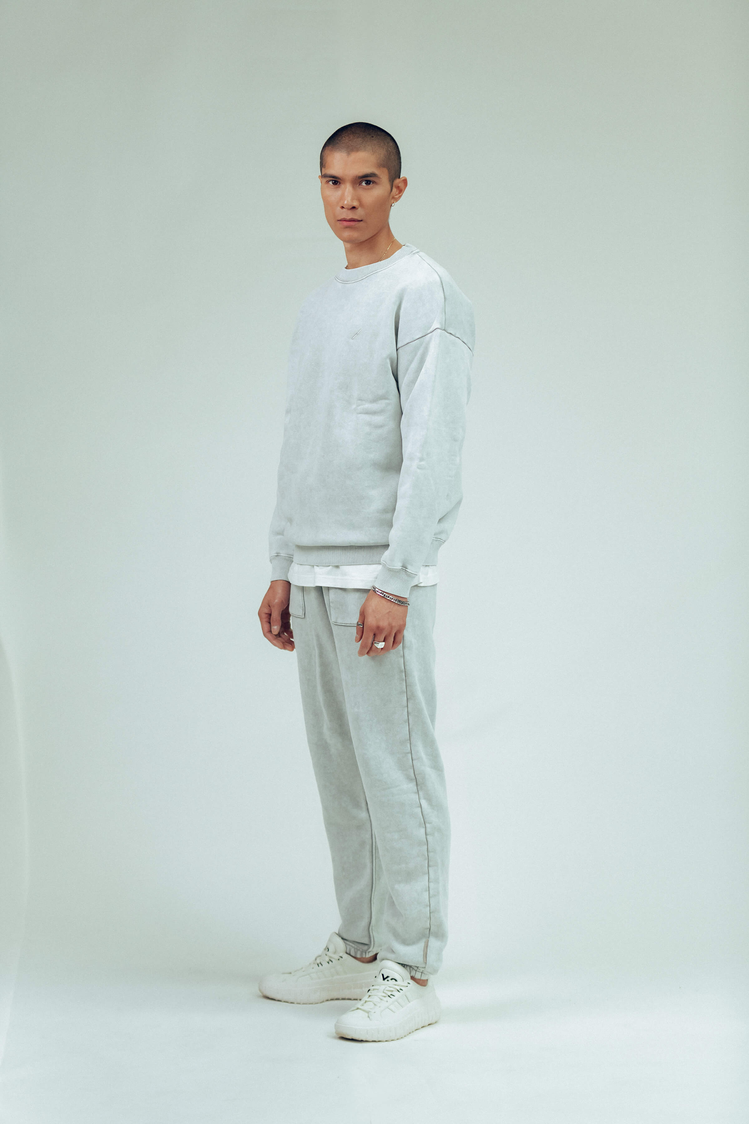 530 Washed Stone Grey Men's Sweatshirt - Soft Cotton Pullover Hoodie for Casual Wear, Street Style & Loungewear