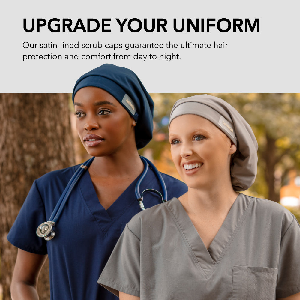 Satin Lined Hairbrella Scrub Cap for Women - Soft & Comfortable Surgical Hat for Nurses, Doctors & Healthcare Workers - Perfect for Hospitals, Clinics & Medical Procedures