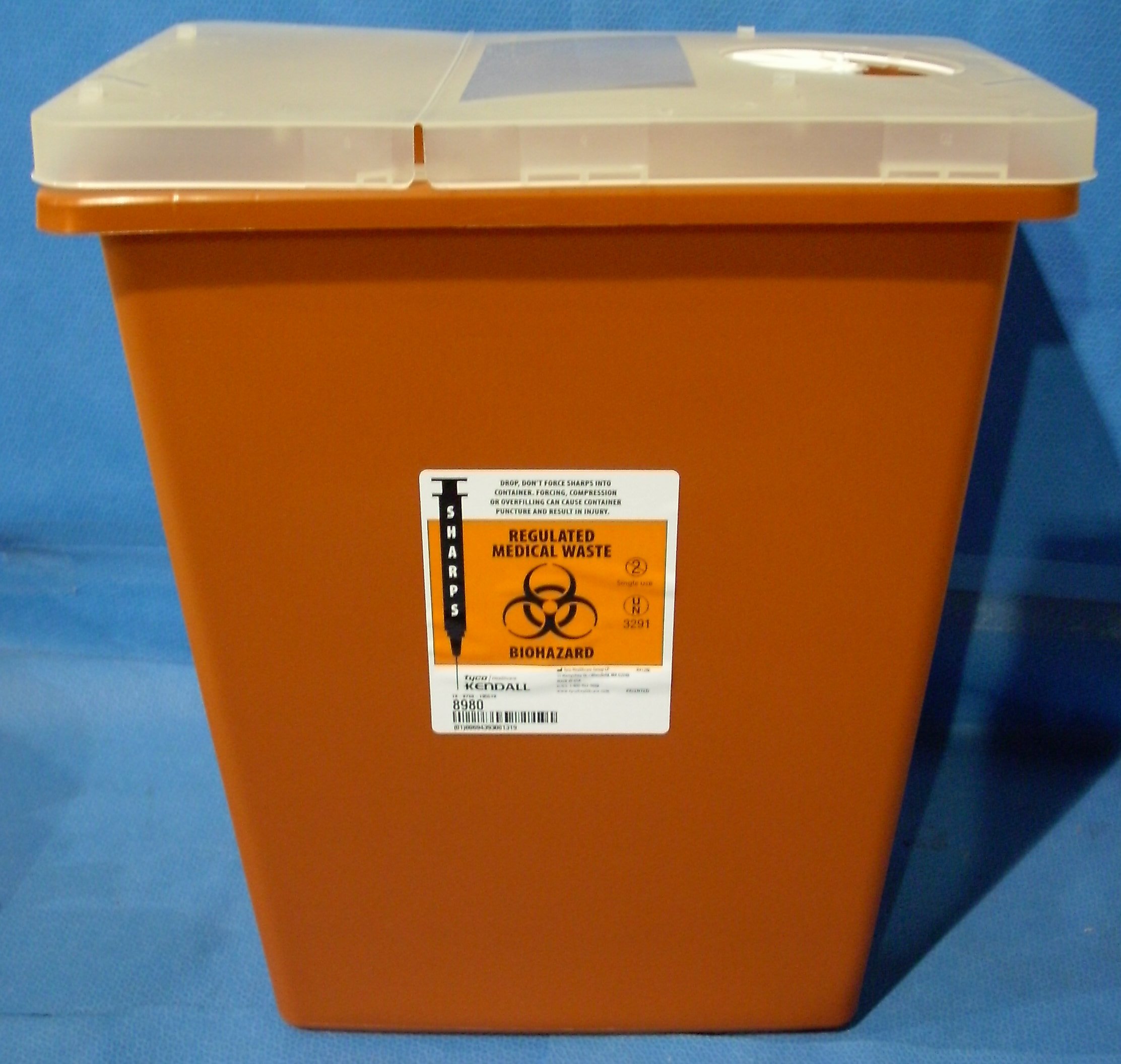 8 Gallon Biohazard Sharps Containers - Case of 10 | Safe Medical Waste Disposal for Hospitals, Clinics & Tattoo Studios | OSHA & FDA Compliant