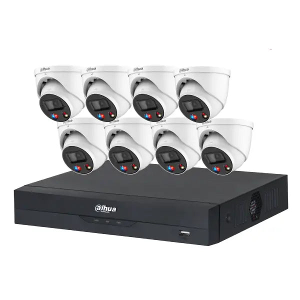 Dahua TIOC 6MP Security Camera System - 8 Channel 4K PoE NVR Kit with Night Vision & Motion Detection (Model DH-K6088TIOC) for Home & Business Surveillance