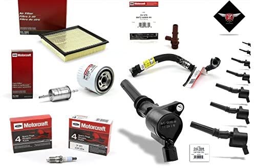 MOTORCRAFT DG508 Ignition Coil Tune Up Kit for 2009-2010 Ford F150 V8 4.6L Engine - Improve Performance & Fuel Efficiency for Pickup Trucks & Off-Road Adventures