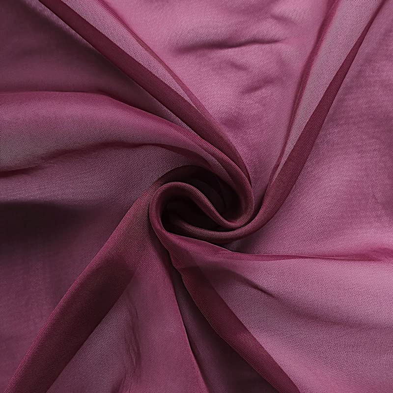 50 Burgundy Extra Wide Premium Chiffon Chair Sashes & Bows - Elegant Wedding, Party, Banquet Decorations for Chairs, Tables & Venue Decor