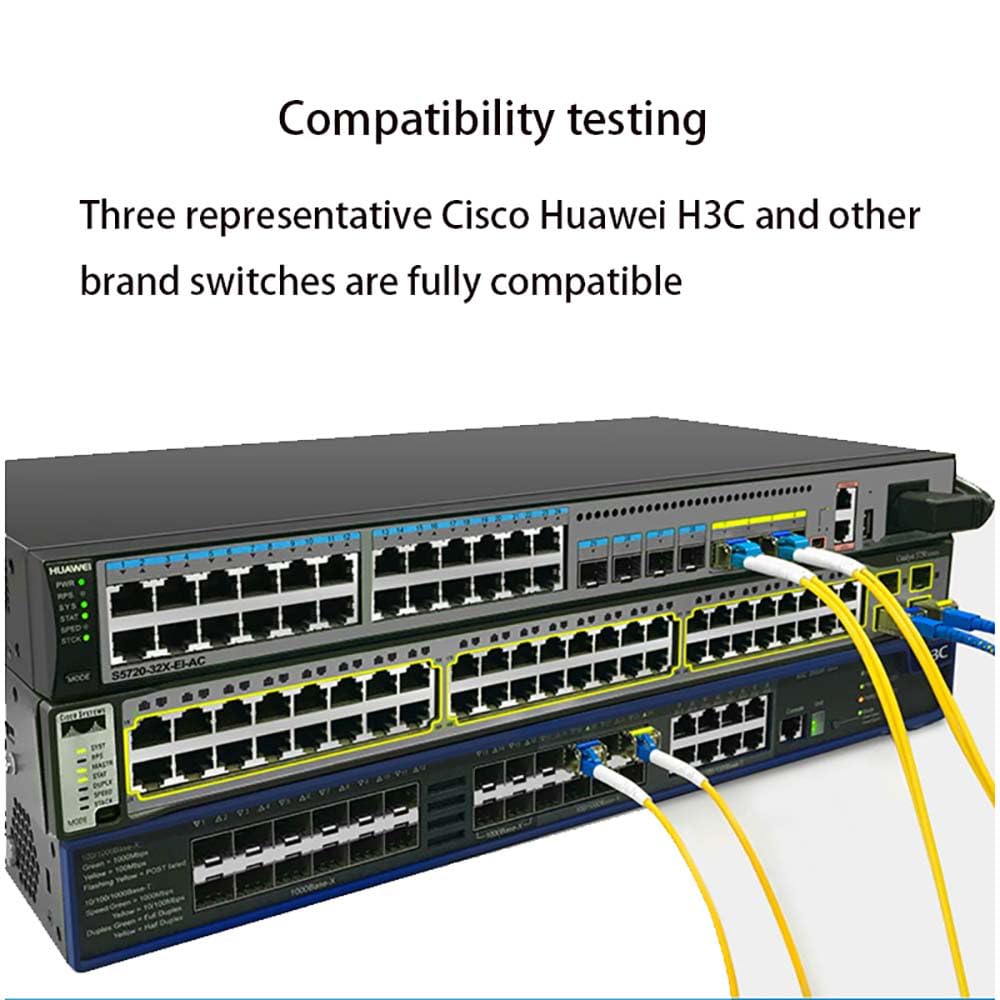 10GBase-SR SFP+ LC Transceiver Module - 850nm Multimode Fiber Optic for 10G Ethernet - 300m Range - Plug & Play - Compatible with Cisco, Juniper, HP & More (2-Pack) - Ideal for Data Centers, Enterprise Networks & High-Speed Connectivity