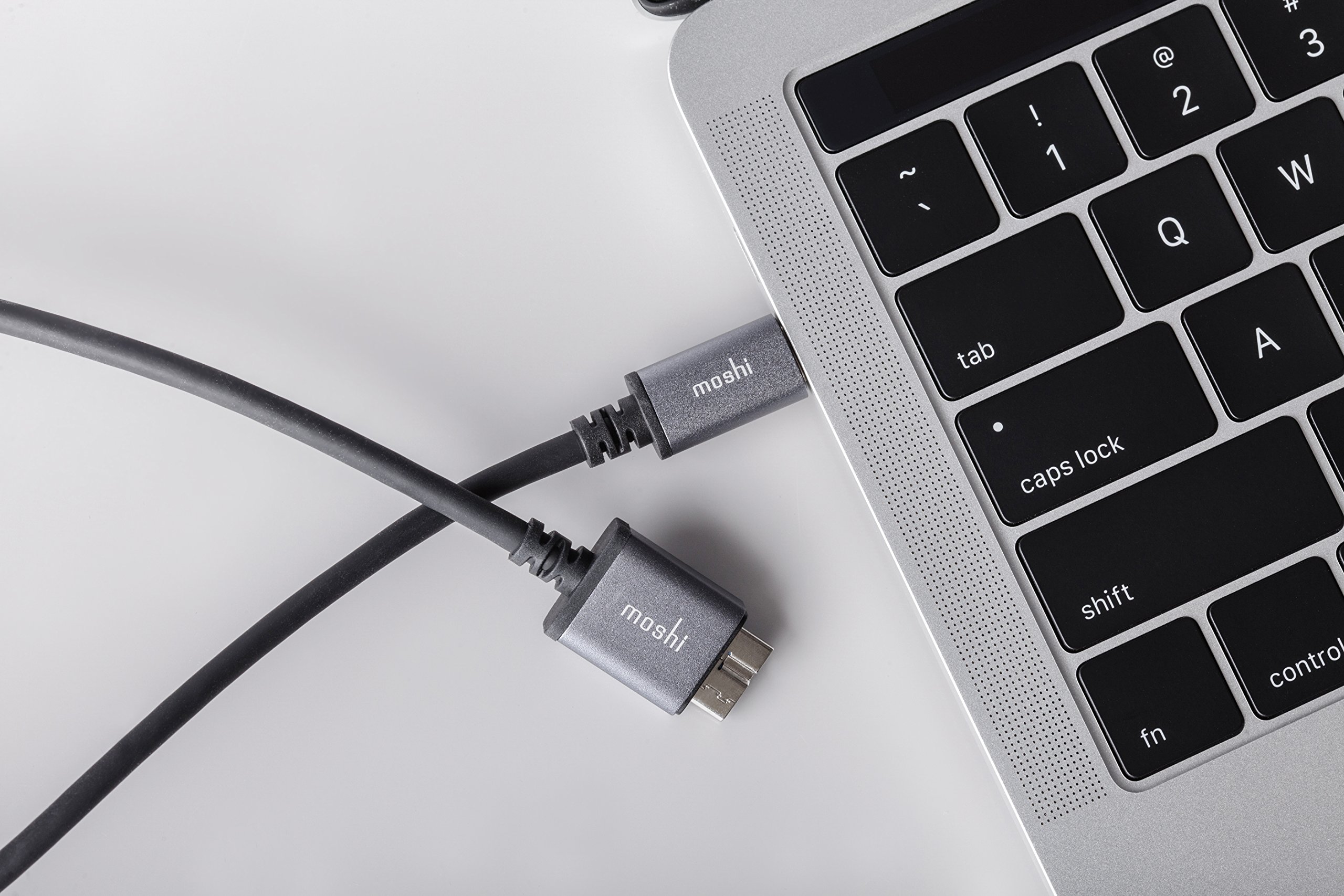 Premium Moshi USB-C to Micro-B Cable - 3.3ft Fast Charging & Data Sync for Samsung Galaxy, Android Devices - Perfect for Travel, Home & Office Use