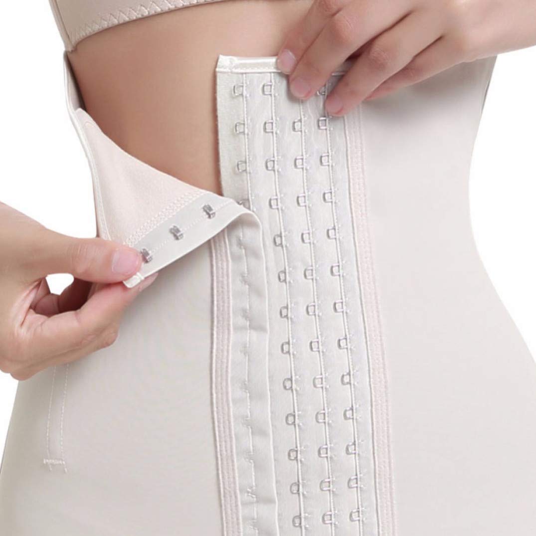 LUCACO Women's High Waist Cincher Control Shorts - Adjustable Hook Thigh Slimmer Body Shaper, Crotchless Shapewear for Tummy Control & Hourglass Figure | Perfect for Dresses, Workouts & Everyday Wear (Beige)