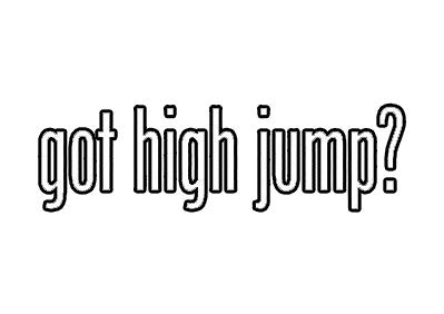 EW Designs High Jump Sticker Decal - Durable Vinyl Track & Field Bumper Sticker for Cars, Trucks, Windows (5 Inch) - Perfect for Track Meets, Sports Events & Athlete Gifts