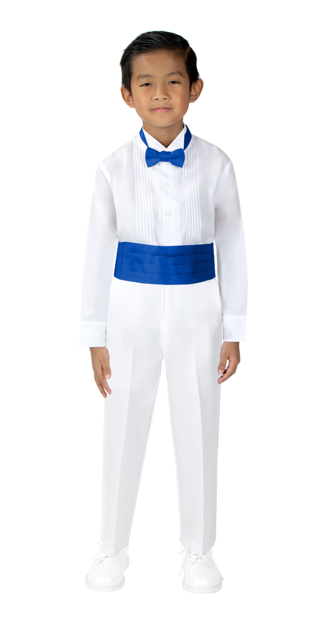 Classic Boys' White Spring Notion Tuxedo with Tail - Perfect for Weddings, Prom, and Formal Events