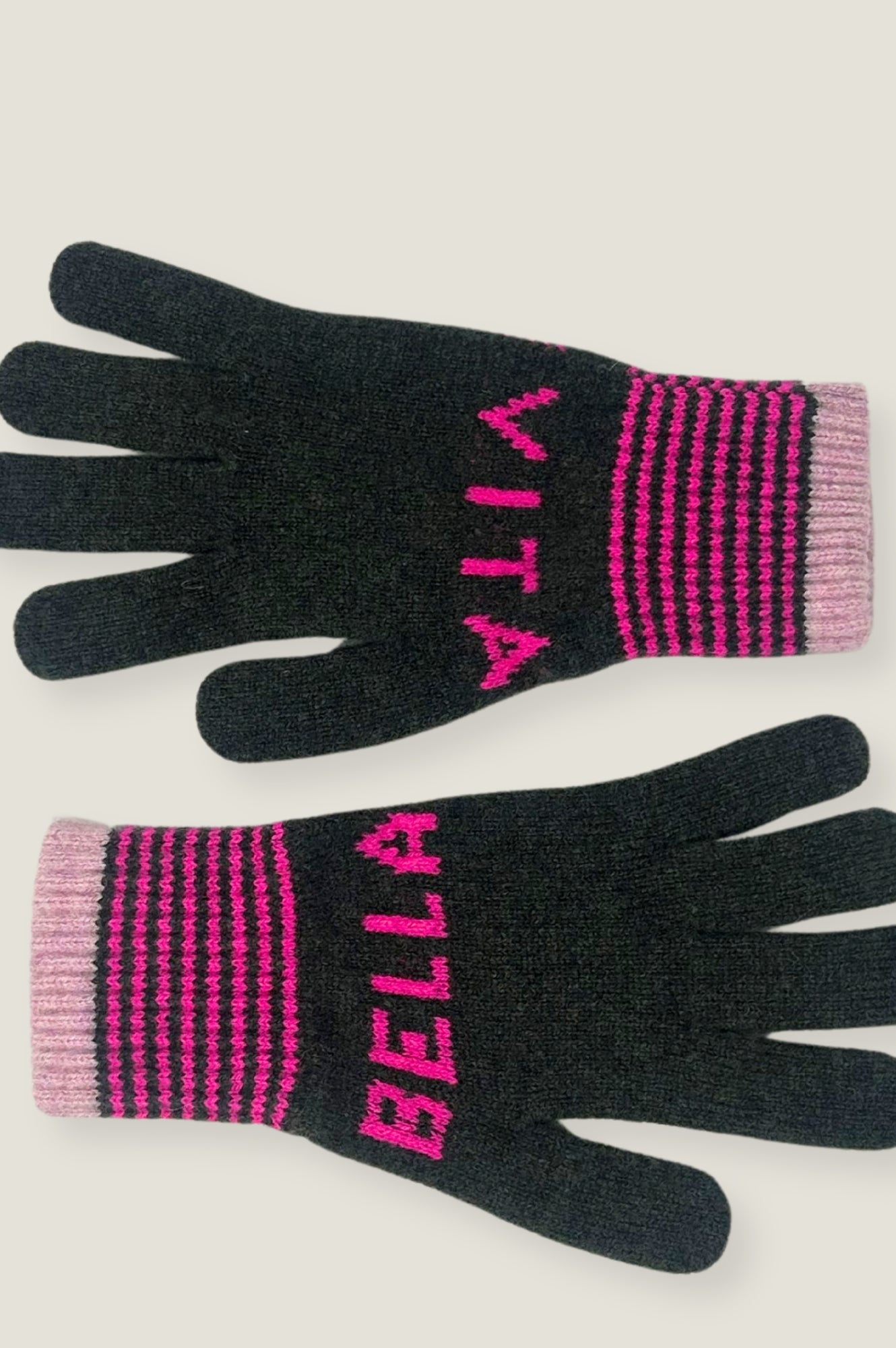Vita Bella Winter Gloves for Women - Warm Khaki & Fuchsia Touchscreen Gloves - Perfect for Outdoor Activities, Running, and Daily Commute