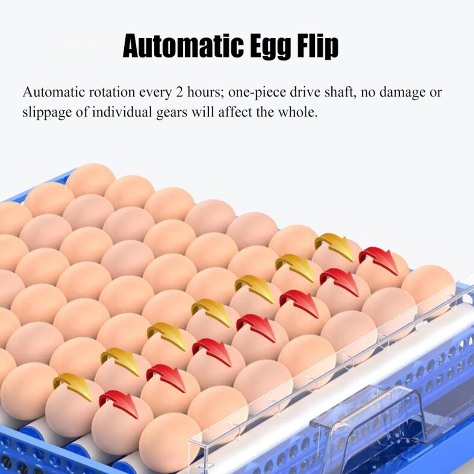 Automatic Egg Incubator for Chicken Duck Goose - 129 Eggs Capacity with LED Display, Auto Turning, Temperature Control & Ventilation System - Perfect for Home Poultry Farming and Hatching Birds