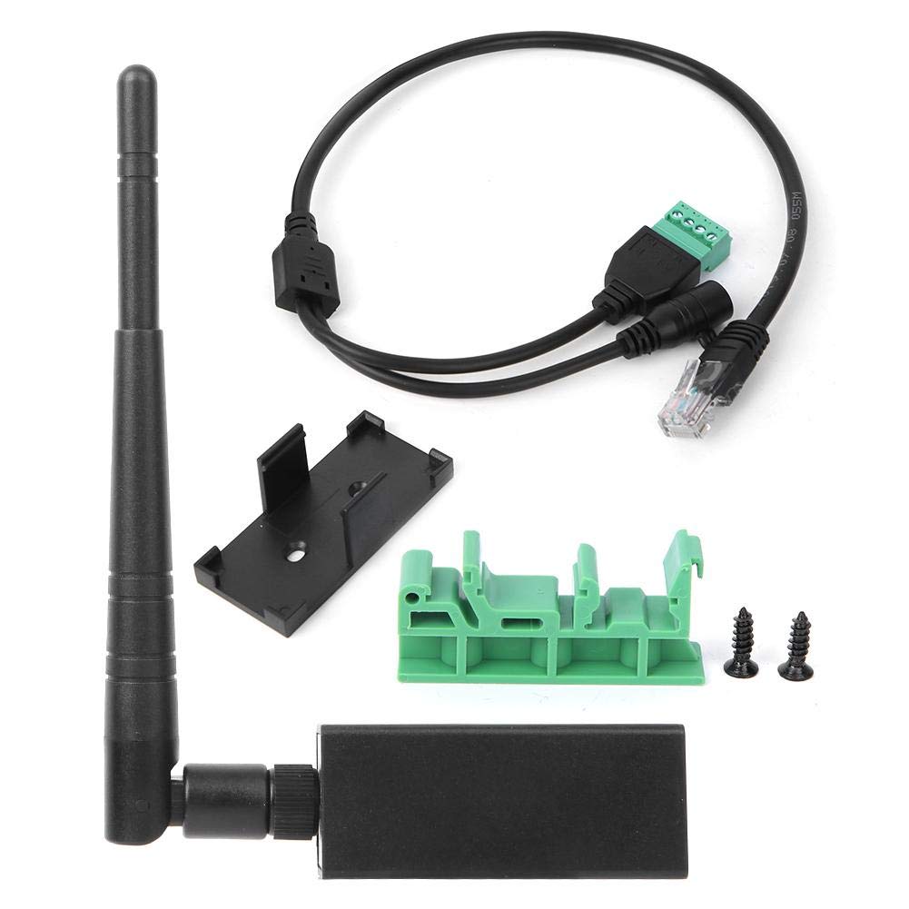 Industrial RS485 to Ethernet Serial Device Server with External Antenna & RJ45 Interface - Convert Printers to Network Printers for Factory Automation & Remote Device Management