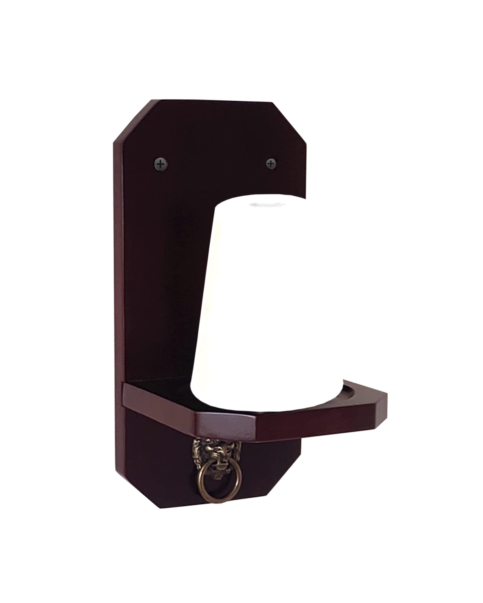 Wall Mounted Cone Chalk Holder for Pool Tables - Solid Wood Hand Chalk Holder in Classic Oak, Mahogany & Black Finish | Durable Billiard Accessory for Home Game Rooms & Bars (Chalk Not Included)