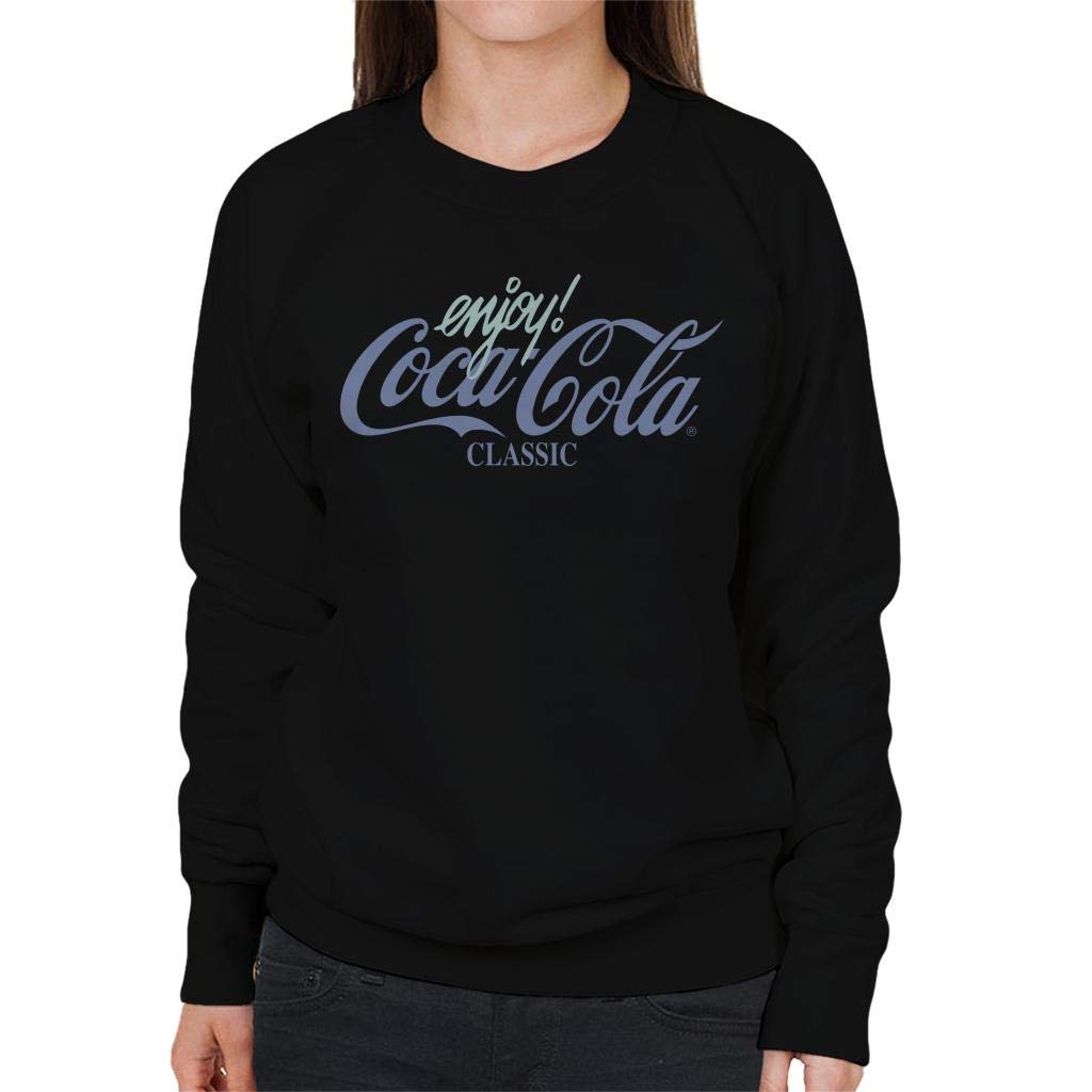 Coca-Cola Logo Women's Sweatshirt - Vintage Style Pullover Hoodie for Casual Wear & Street Fashion | Perfect for Everyday Outfits, College Campus, and Retro-Themed Parties