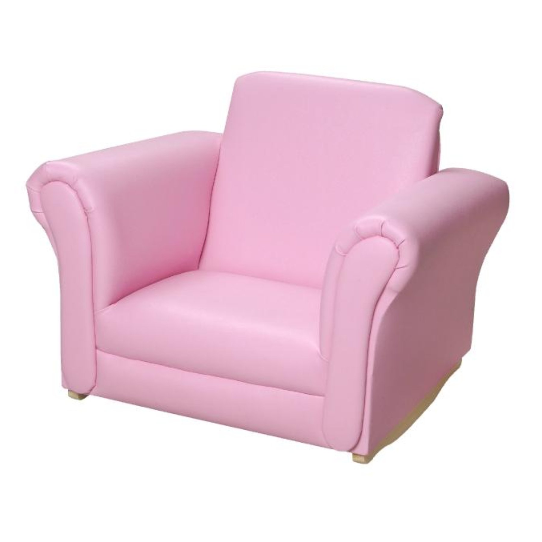 Gift Mark Upholstered Rocking Chair - Soft Pink Nursery Glider for Baby Shower Gifts, Breastfeeding & Nursery Decor