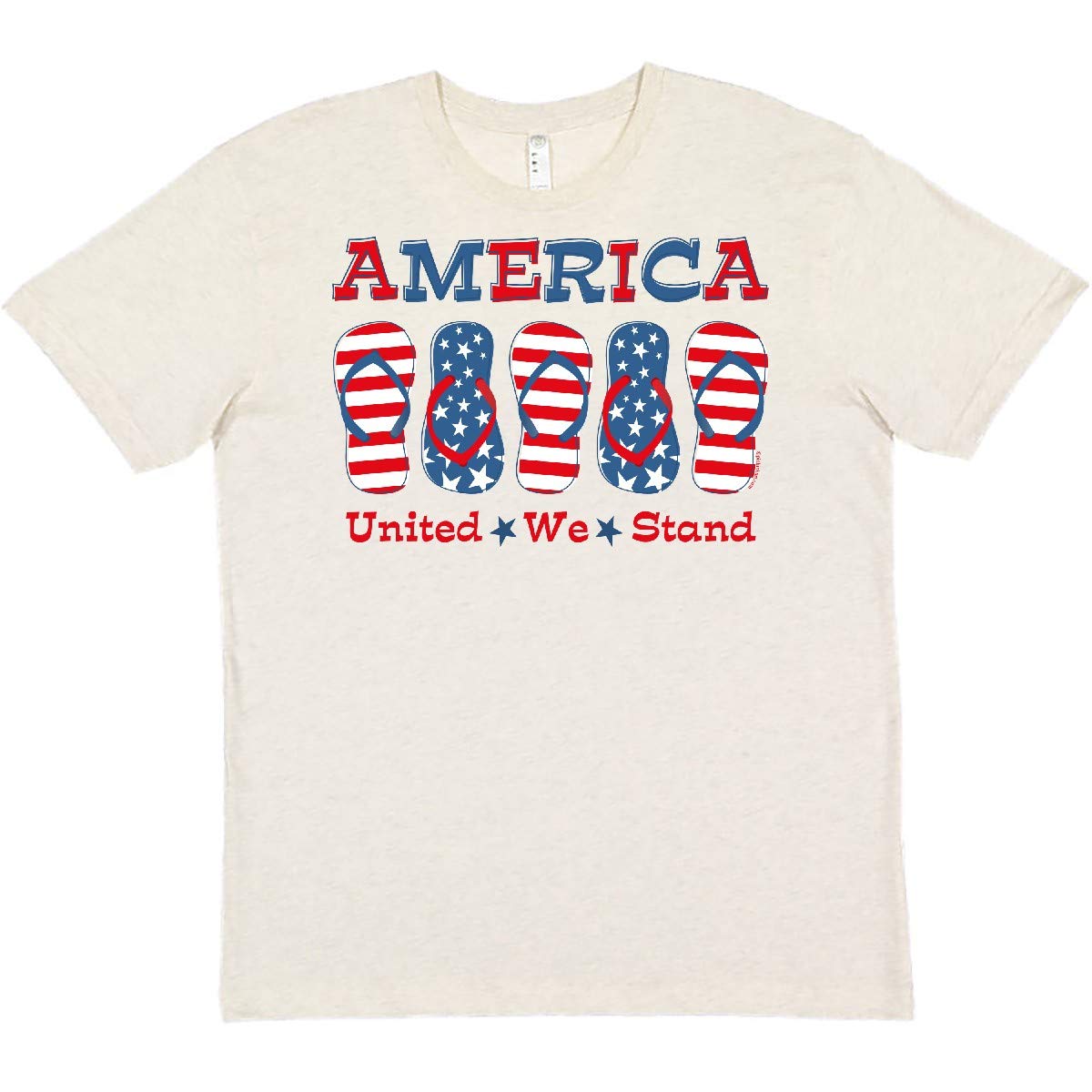 Inktastic Flip Flop America Graphic T-Shirt - Patriotic Summer Casual Tee for Men & Women - Perfect for Beach, BBQ, and 4th of July Celebrations