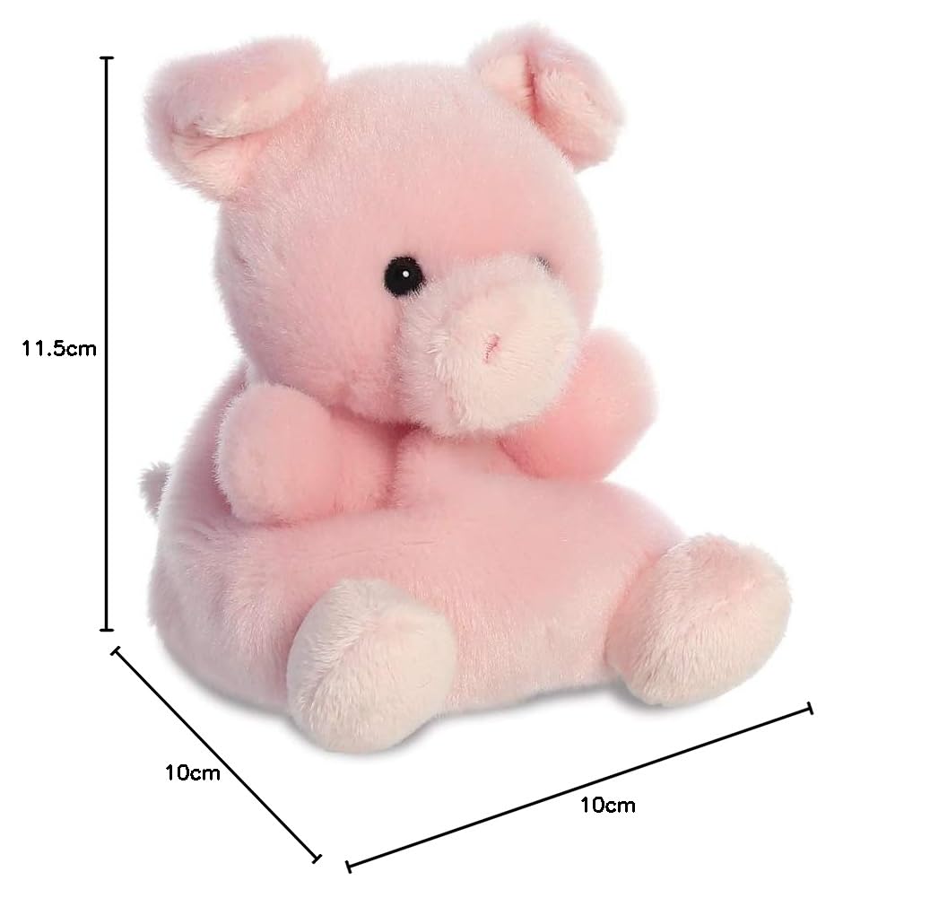 Aurora 61242 Palm Pals Wizard Pig Plush Stuffed Animal - 13cm Soft Rose Pink Toy for Kids, Collectors & Gift Giving | Perfect for Nursery Decor, Birthday Presents & Cuddling
