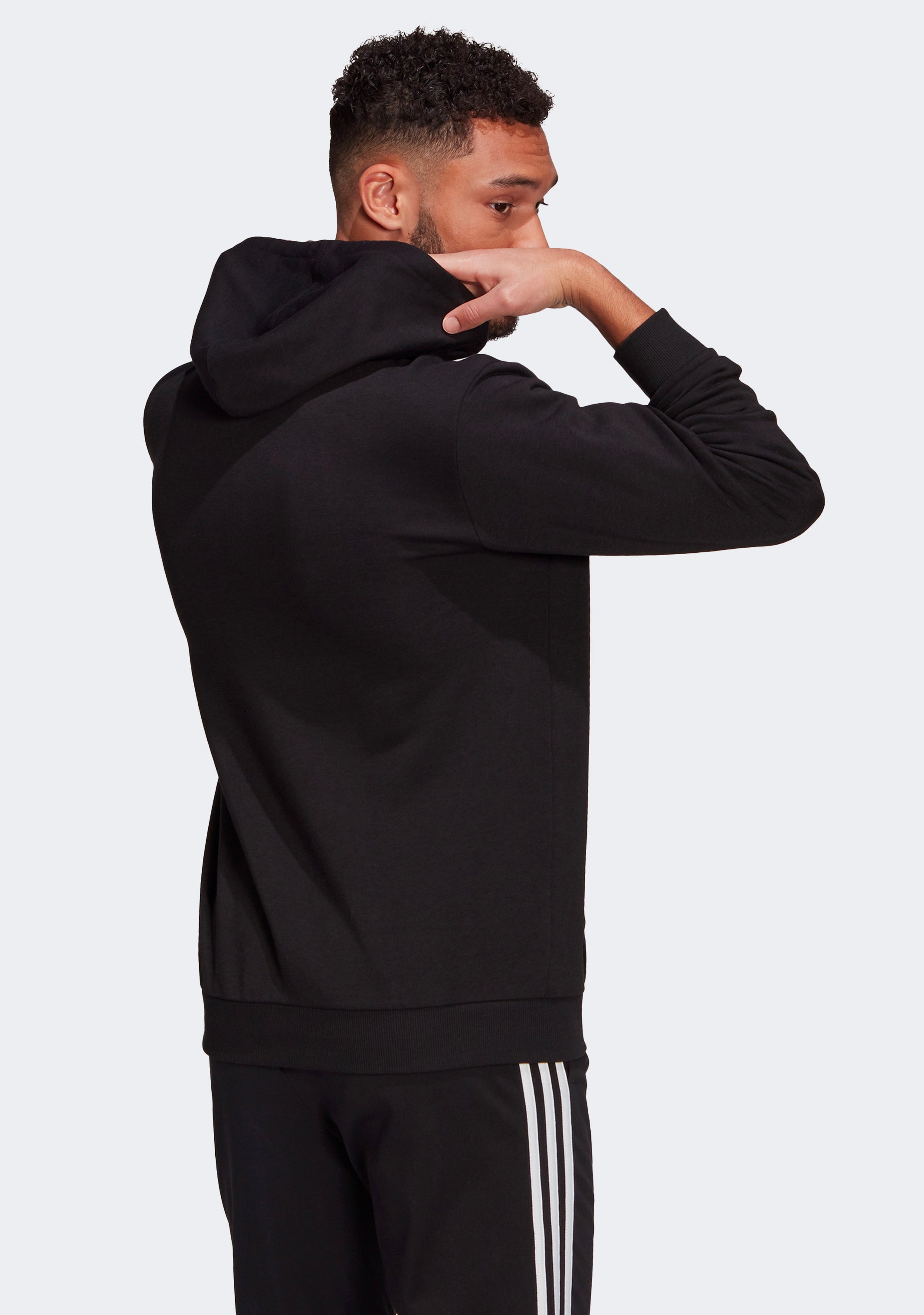 Adidas Men's Big Logo French Terry Hoodie - Comfortable Pullover Sweatshirt for Casual Wear & Gym | Athletic Streetwear & Lounge Hooded Sweater