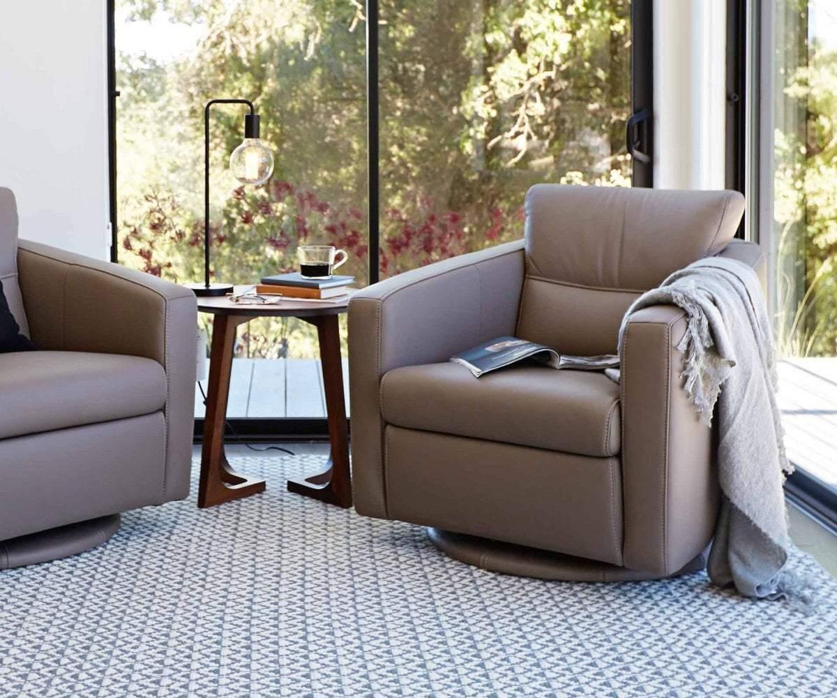 Linus Swivel Glider Chair - 360 Degree Rotating Recliner with Ergonomic Design for Living Room, Bedroom, and Office Comfort