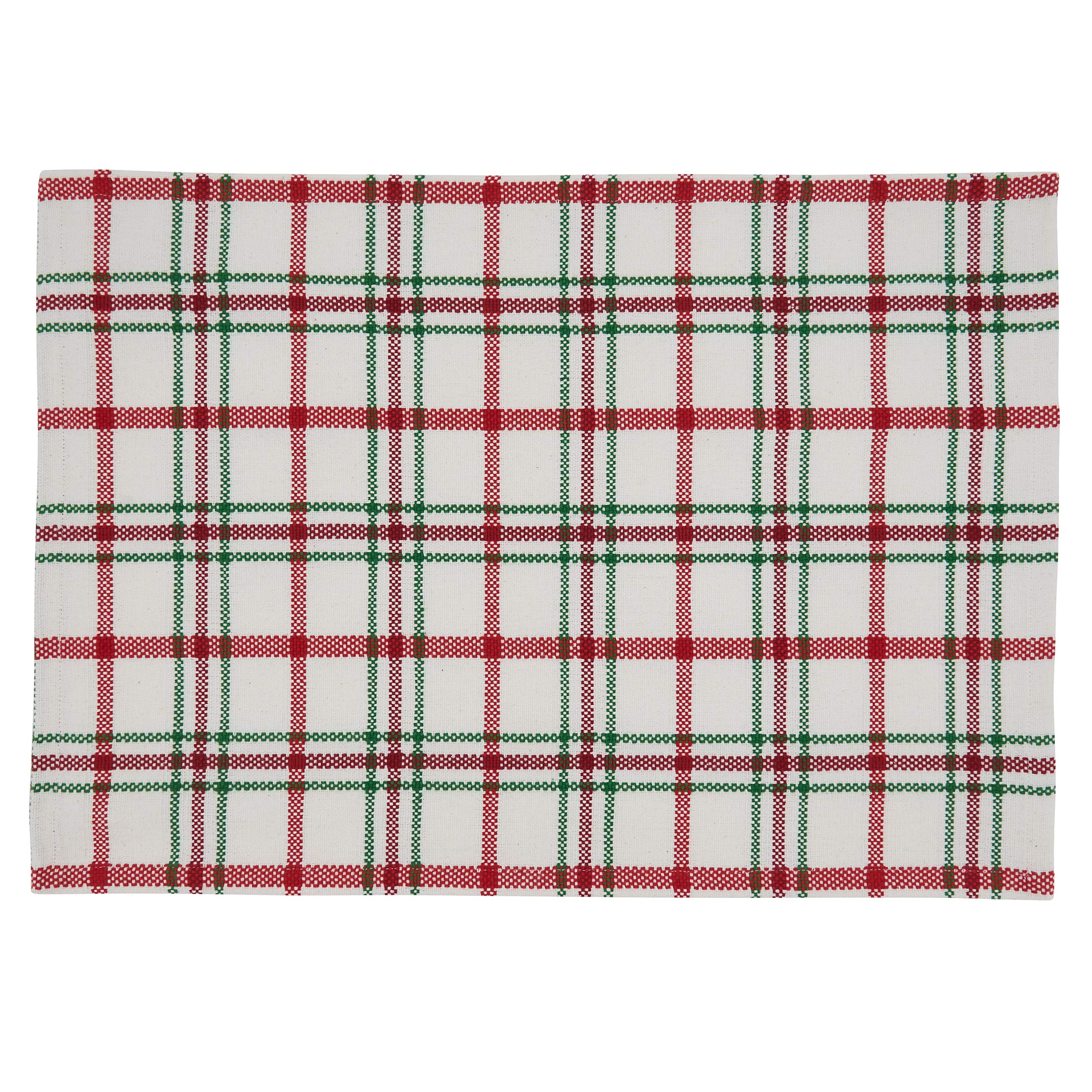 Plaid Design Table Placemats Set of 4 - Waterproof & Heat Resistant Dining Table Mats for Kitchen, Dining Room, Party & Holiday Decor