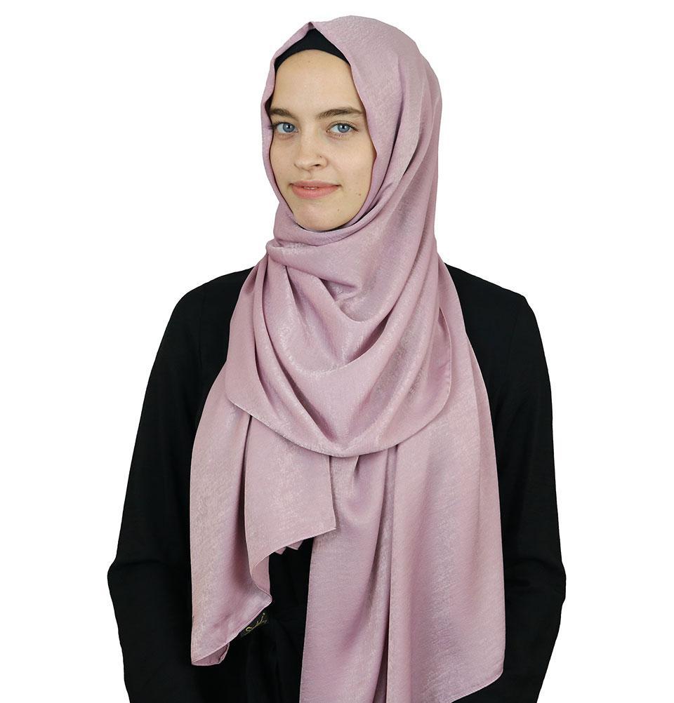 Eco-Friendly Bamboo Satin Hijab Shawl - Soft & Breathable Lilac Scarf for Women | Perfect for Daily Wear, Prayer & Special Occasions