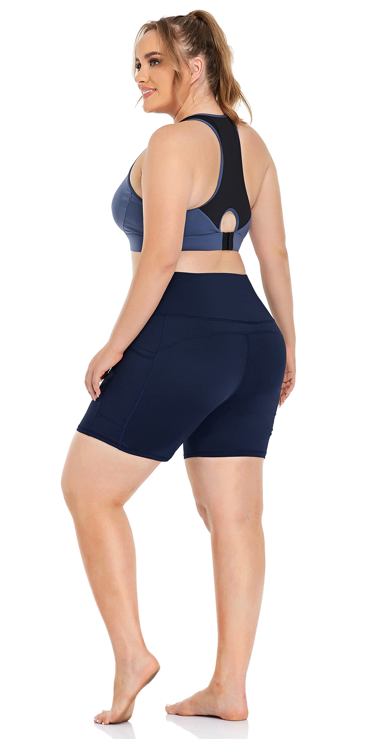 ZERDOCEAN Women's Plus Size High Waist Biker Shorts - 8