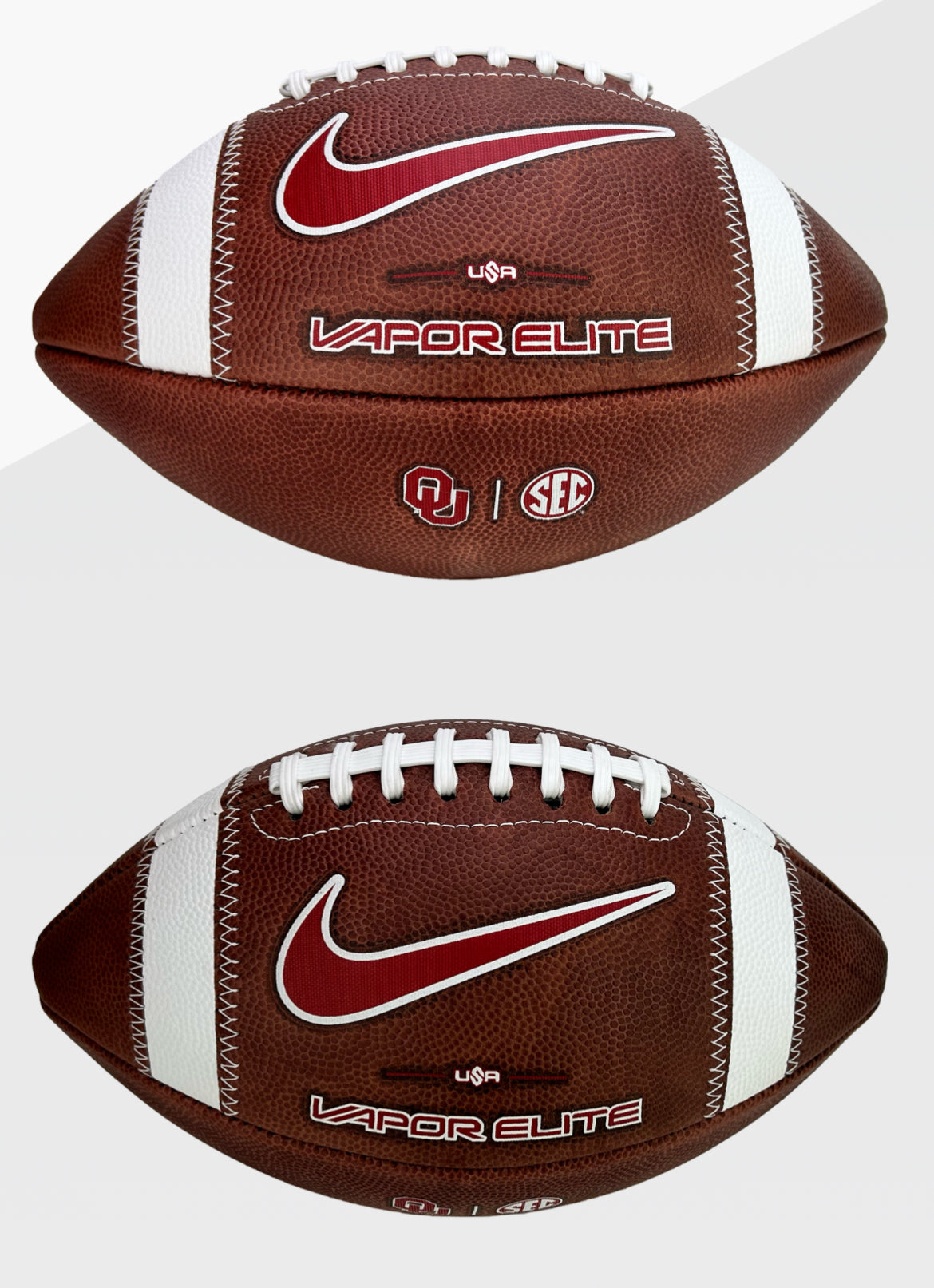 Oklahoma Sooners SEC Official Nike Vapor Elite Game Model Football - Authentic College Football Jersey for Fans & Players, Perfect for Game Day, Tailgating & Sports Collecting