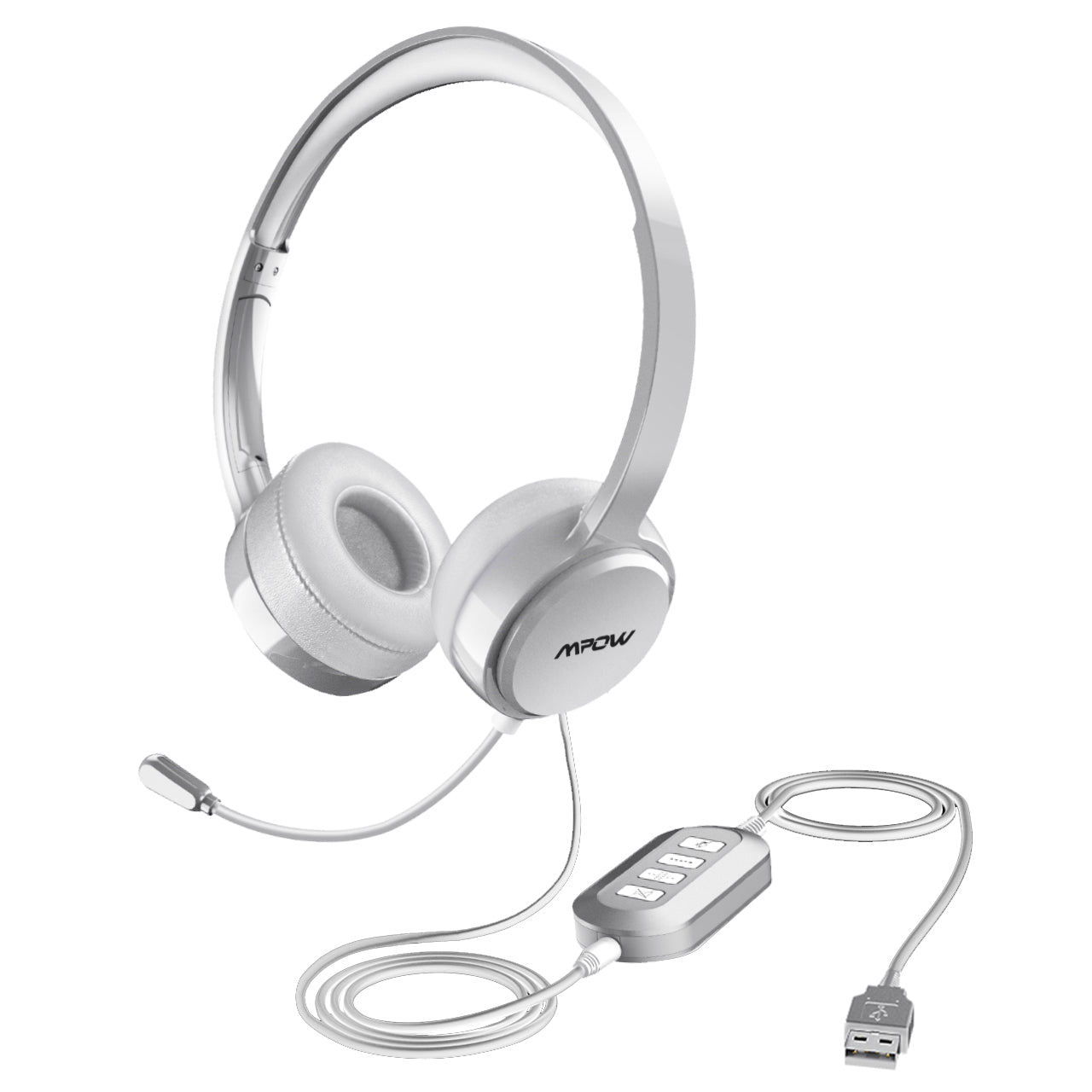 Mpow 071 Wired Gaming Headset with Noise Cancelling Mic - 3.5mm & USB Dual Connection for PC, PS4, Xbox, Laptop - Perfect for Online Gaming, Video Calls & Remote Work