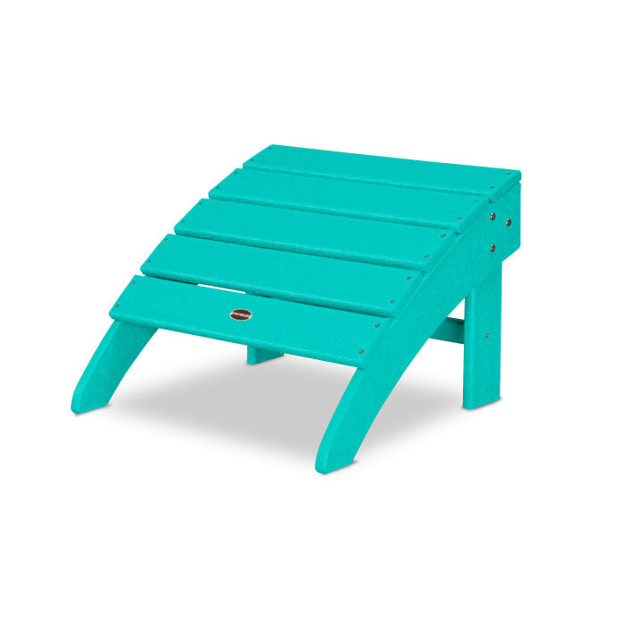 POLYWOOD Palm Coast Outdoor Ottoman - Weather-Resistant, Durable & Stylish - Perfect for Patio, Poolside, or Garden Relaxation