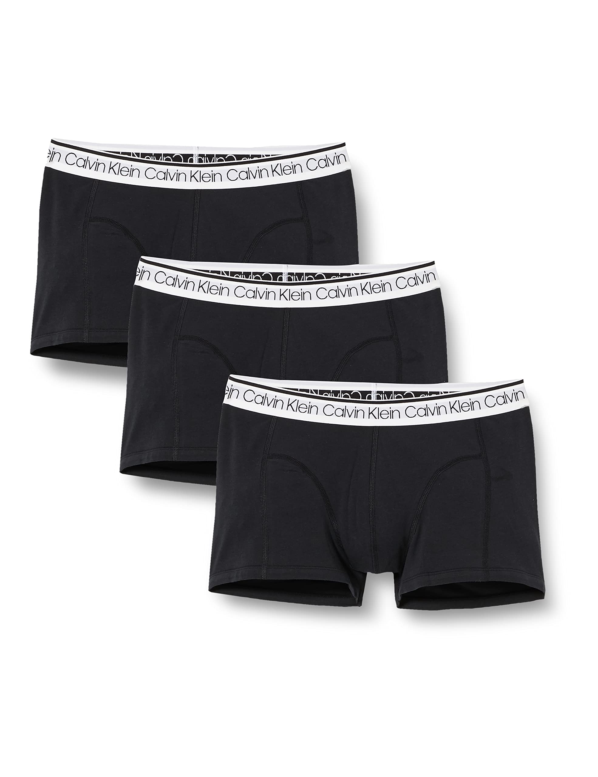 Calvin Klein Men's 3-Pack Trunk Underwear - Soft Cotton Boxer Briefs for Everyday Comfort & Support | Gym, Work, Sleep