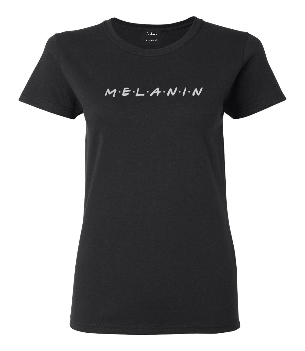 Melanin Friends Magic Women's T-Shirt - Black Pride & Empowerment Graphic Tee for Women - Perfect for Casual Wear, Sisterhood Events & Black History Month