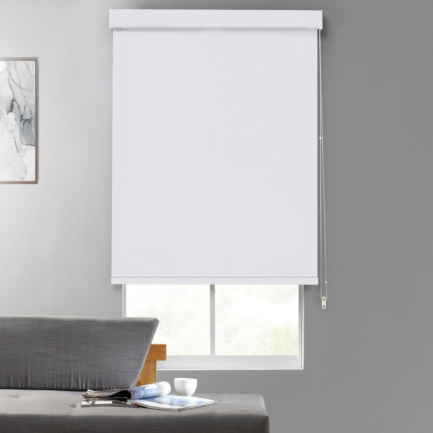 Boucle Textured Blackout Roller Shades for Windows - Light Blocking, Noise Reducing, Thermal Insulated Window Coverings for Bedroom, Living Room & Nursery