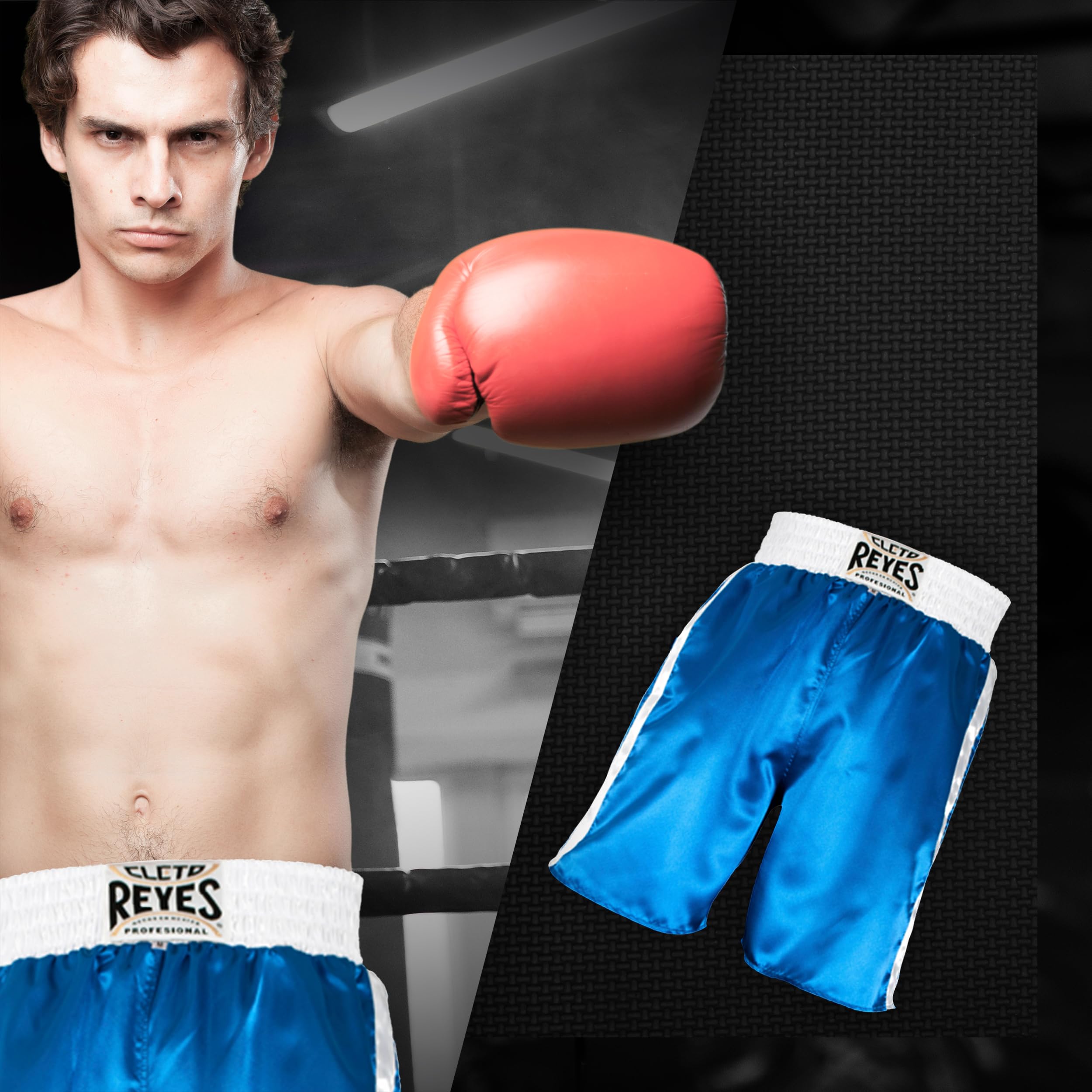 Cleto Reyes Men's Boxing Shorts - Professional Training & Competition Trunks, Satin Fight Apparel for Boxing, MMA & Fitness Workouts | Ideal for Sparring, Gym Training & Fight Nights