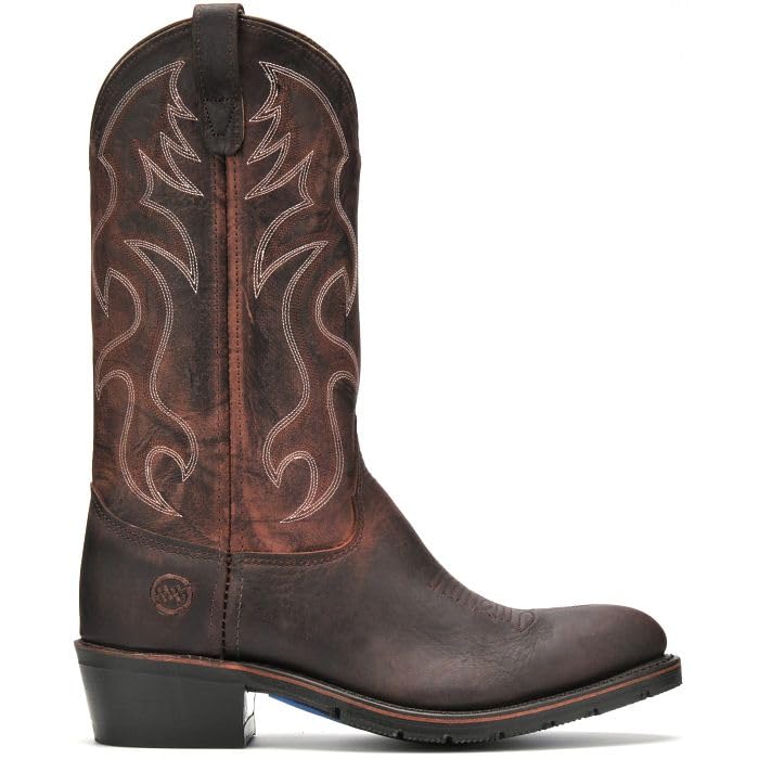 DOUBLE-H Robert Men's Soft Toe Work Boots - PermaFresh Cushioned Insole, Shock-Absorbing PU Insert, Oil-Resistant AG7 Heel Outsole | Made in USA | Durable Safety Boots for Construction, Warehouse & Outdoor Work