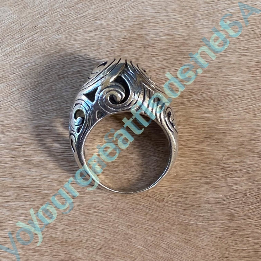 925 Sterling Silver Swirl Dome Ring for Women - Size 9 | Elegant Stackable Jewelry for Everyday Wear, Date Night & Special Occasions