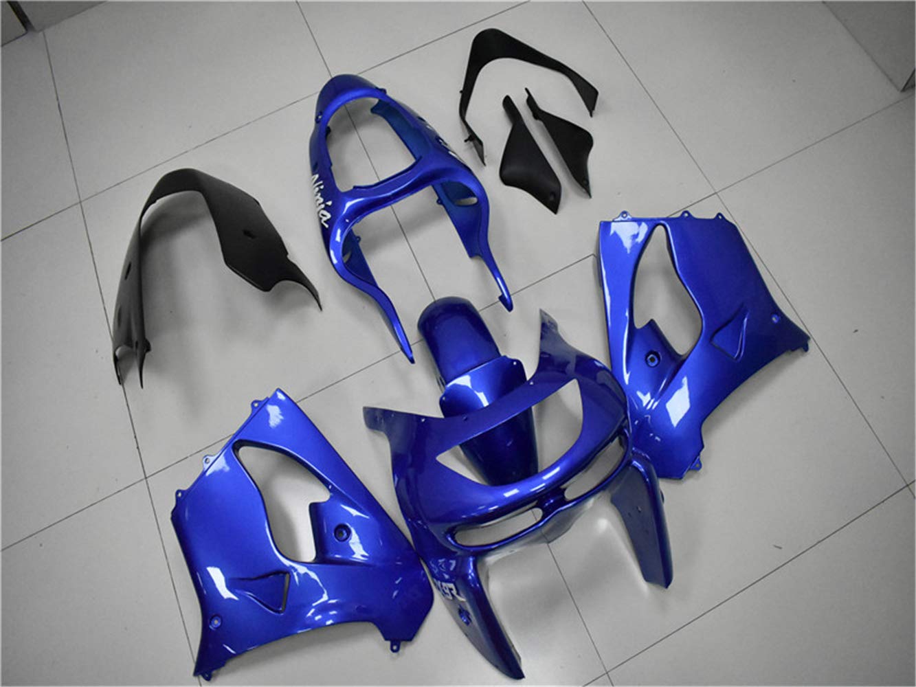 US Stock Blue Fairing Kit for Kawasaki Ninja ZX-9R (1998-1999) | ABS Plastic Aftermarket Bodywork & Frame Replacement | Perfect for Motorcycle Restoration & Racing Upgrades