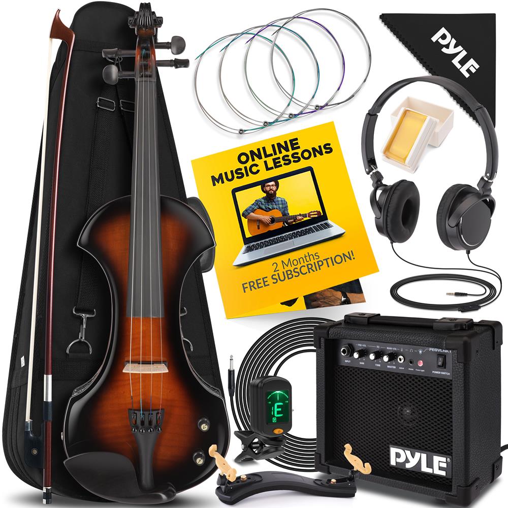 Electric Plywood Violin - Lightweight Beginner Violin with Built-in Pickup for Practice & Performance | Perfect for Students, Travel & Outdoor Busking