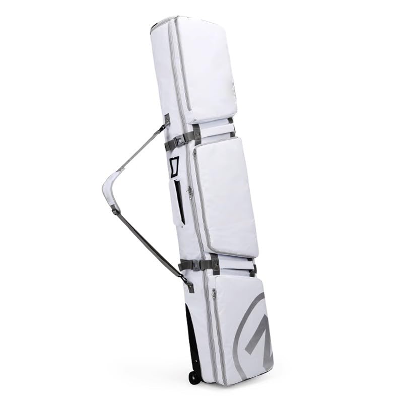 **Foldable Wheeled Snowboard Bag with Adjustable Length - Fully Padded Ski Bag for Air Travel - Perfect for Snowboarding Trips & Winter Vacations**