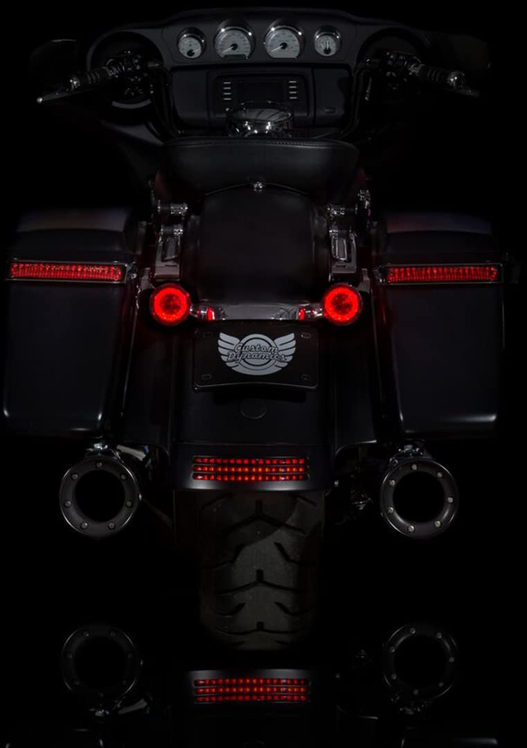 Custom Dynamics ProBEAM Red/Red Ringz LED Bulb with Red Lens - PB-RR-1157 - High Visibility Motorcycle & Automotive Lighting for Night Riding & Safety